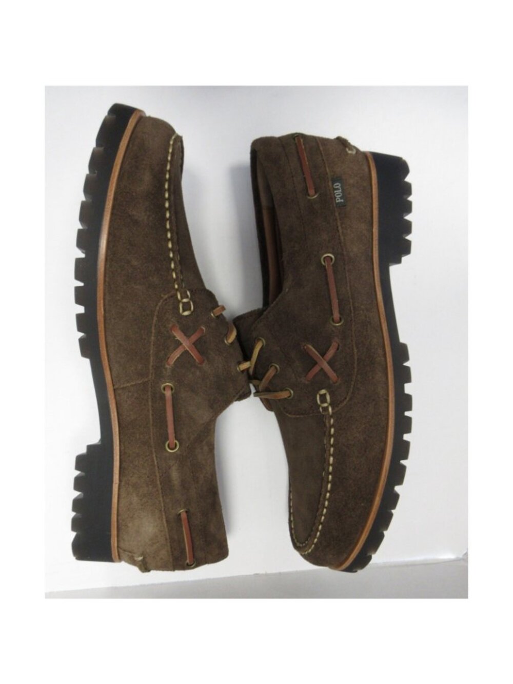 Polo Ralph Lauren Boat Shoes 11.5 D Ranger Deck Cow Suede Lug Sole - Picture 5 of 12